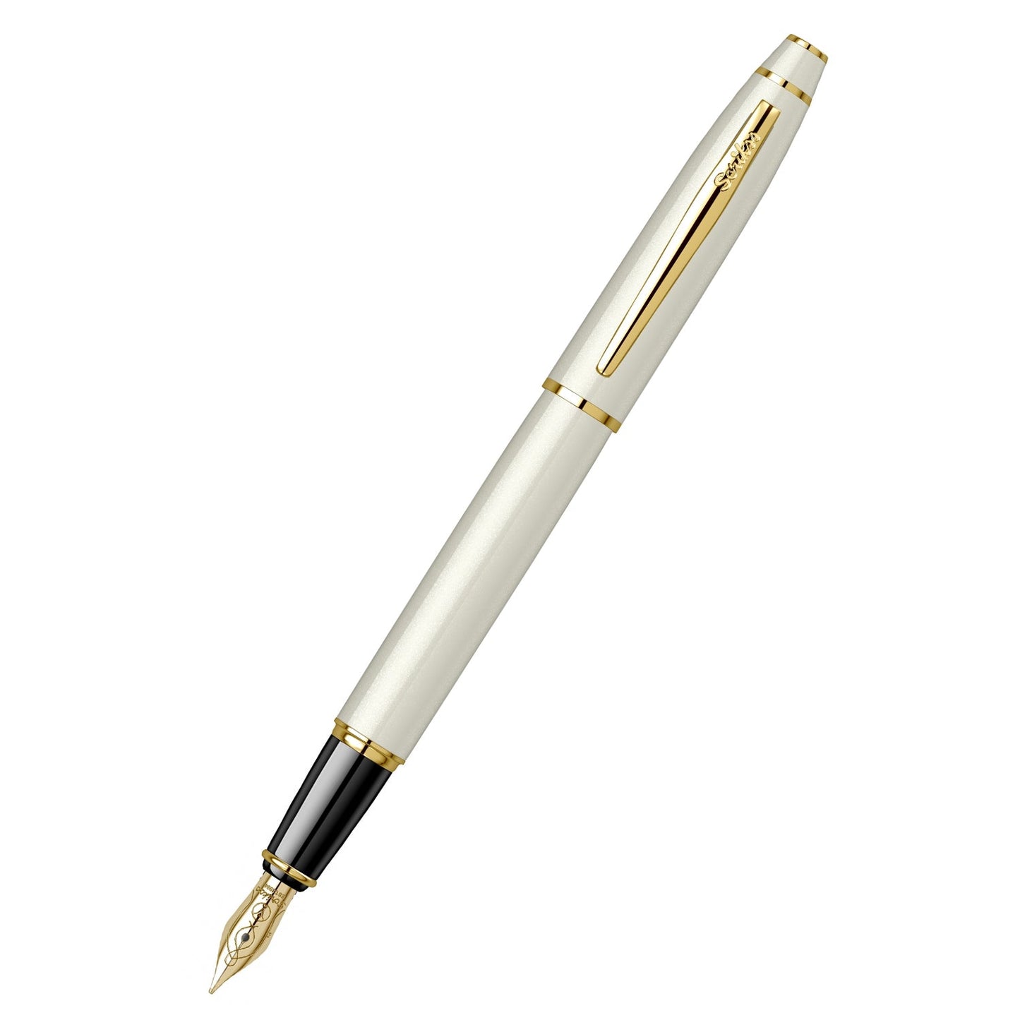 Scrikss | Noble 35 | Fountain Pen | Ivory-GT Medium