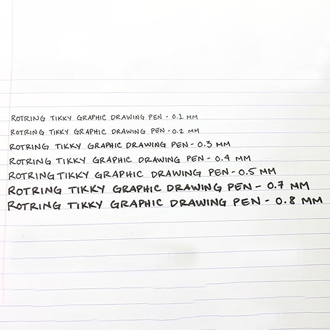 Rotring | Tikky | Graphic Fineliner | Black Pigment Lightfast | 0.2mm 0.3mm | 6 Pen Set | 3 Each